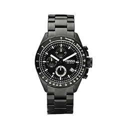 Fossil Men's CH2601 Black Stainless Steel Bracelet Black Analog Dial Chronograph Watch