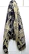 Black/Tan Reversible Skull Print Cashmere Shawl Scarf