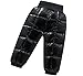Little Boys Girls Winter Warmer Puffer Down Thick Snow Pants Trousers Windproof Elastic Ski Bib Pants 5T Black
