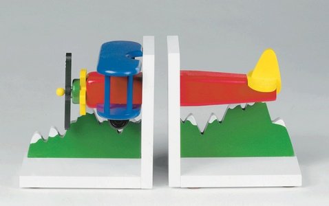 Childrens Toyshop  Toys : Sassafras Airplane Bookends