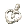 Platinum Solitaire Passionate Heart Pendant