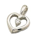 Platinum Solitaire Passionate Heart Pendant