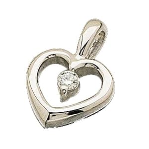 Platinum Solitaire Passionate Heart Pendant