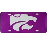 Kansas State Wildcats Purple Mirror License Plate