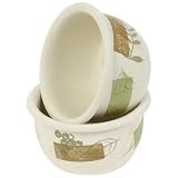 CorningWare Corelle Coordinates 7-Ounce Ramekins, Textured Leaves