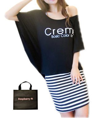 (ラズベリーパイ)RaspberryPi レディース カジュアル 『 トップス ワンピース 重ね着コーデセット 』 オリジナルエコバッグセット yl12rp