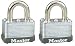Master Lock 1-1/2-Inch Keyed Alike Warded Padlock, 2-Pack #22T