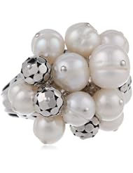 Honora "Times Square" White Freshwater Cultured Pearl Cluster Ring, Size 7