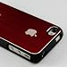 Red Metal Brushed Aluminum Non Vapor Rubber Rim Bumper Case 