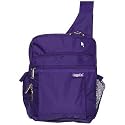baggallini Crinkle Messenger Sling Bag: Plum Sling Bag