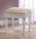 Floral Fabric Vanity Stool