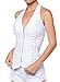 A.S Womens Sexy Corset Stretchy Classic Slim Body Bustier Halter Lace Up Top