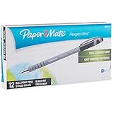 Paper Mate Flexgrip Ultra Stick Fine Point Ballpoint Pens, 12 Black Ink Pens (9680131)