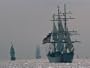 The United States Coast Guard Ship Eagle with Several Other Sailing Ships National Geographic Collection Photographic Poster Print, 24x18