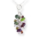 Authentic Sea Glass Drop Necklace, Earth Tone Colors, 36