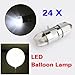 Vakind 24x White LED Party Lights For Paper Lanterns Balloons Floral Decoration light (WHITE, 1)