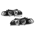97-03 BMW E39 5 Series DEPO Black Projector Halo Headlights