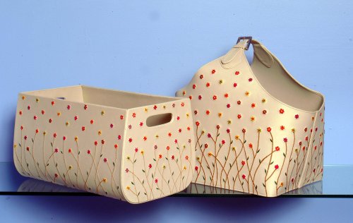 MAGAZINE BASKET, BEIGE