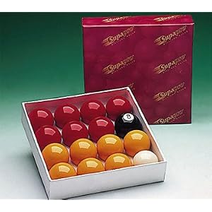 Supapro Red and Yellow Pool Balls 2 inches (52mm)