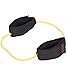 SPRI Xercuff Leg Resistance Band Exercise Cord with Non-Slip Padded Ankle Cuffs, Yellow, Very Light