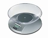 Salter 1016Svdr 3Kg/6Lb 9Oz Electronic Glass  Platform Scale With Timer & Clock