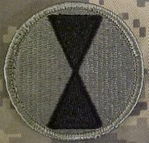7th Infantry Division ACU Patch Foliage Green