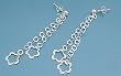 Sterling Silver Earrings - Flower - 60 mm