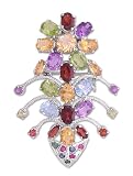 Amethyst, garnet and topaz brooch, 'Empress'