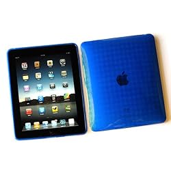 Skin Case for Apple iPad "Transparent Blue Check Pattern"