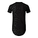 UNRESTRAINED Mens Streetwear Swag Clothing Extended T Shirt Black M