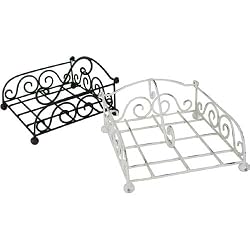 Wrought iron vintage French style napkin holder dispenser