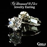 輝きに自信のNOBLEDIAMONDキュービックジルコニア075ct六つ爪イヤリング