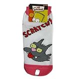 シンプソンズ《イッチー＆スクラッチWhPk》レディースソックス☆女性用靴下通販☆