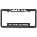 Simms License Plate Holder Black