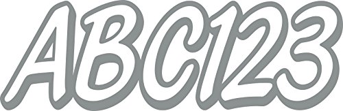 Whipline Solid White/Silver 3" Alpha-Numeric Registration Identification Numbers Stickers Decals for Boats & Personal Watercraft