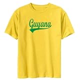 T-Shirt  Retro Script Guyana  Country