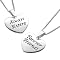 Sterling Silver Sisters Sentiment Heart Pendant