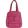 Rose Pink Lug Round Trip Polka Dot Puddle Jumper Overnight Tote Bag