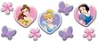 Disney Princess Hearts Cinderella 9 PC Wall Art Decor