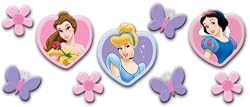 Disney Princess Hearts Cinderella 9 PC Wall Art Decor