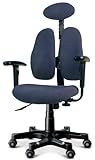 デュオレストチェア 【ハイバック】 ヘッドレスト 布張り(抗菌) DR-7900 ネイビ−ブル−