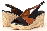 Womens BLACK Wedges Platforms Dress Shoes Sandals