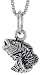 Sterling Silver Bass Fish Pendant, 6/16(9mm) tall