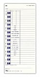 TOPS Time Cards, 9 x 4 Inch, Blue Ink Front, Weekly Format, 100 -Pack, White