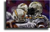 Completely Handpainted American Football Sport Painting, Custom Order FL4284, Oil on Canvas, with Option to Paint Jerry, Brett & Co. from Any Other Favorite Photograph or Picture, Unframed, Size 11" x 17" inch