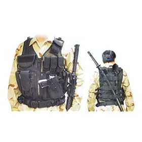 Tactical Swat Style Vest with Pistol Holster