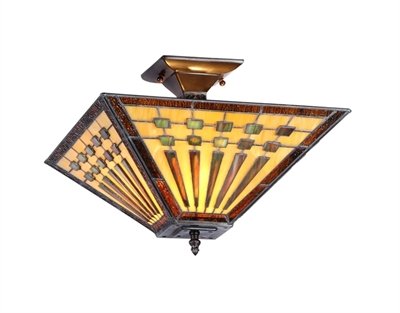 Chloe Lighting Ch3215mg14 Uf2 Chadrick Tiffany Style Mission 2