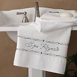 Custom Personalized Fleur de Lis Bath Towel