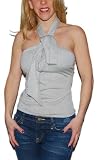Polo Ralph Lauren Black Label Womens Cashmere Silk Halter Top Grey Large