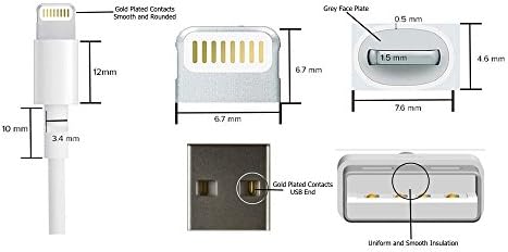 iPhone cable,Certified NetSun(TM) 4 Pack 6Ft/2m 8 Pin Lightning to USB Sync and Charging Cable for Apple iPhone 6 / 6 Plus / 5s / 5c / 5, iPod 7, iPad Mini / Mini 2/ Mini 3, iPad 4 / iPad Air / Air 2